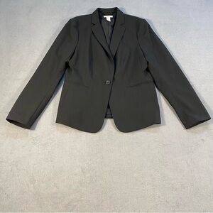 H&M Women’s Elegant Black Blazer Single Breasted One Button, lined, size M